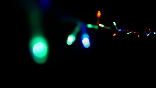 Christmas, New Year blinking LED lights, string, with alpha channel 01