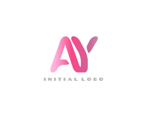AY Initial Logo for your startup venture