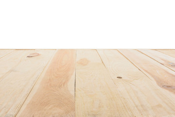 template of beige wooden floor made of planks on white background