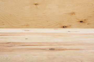 Naklejka premium template of beige wooden floor on plywood background