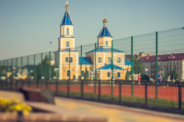 Fototapeta na wymiar Old renovated orthodox church