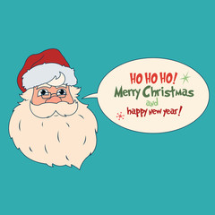 Vintage hand drawing style of santa claus