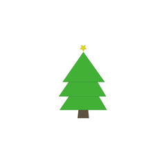 Fototapeta premium Weihnachtsbaum in grün Icon