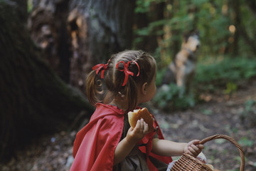 little red riding hood with a wolf