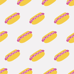 seamless hot dog pattern