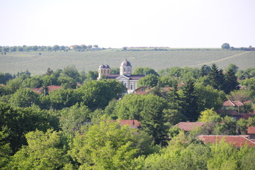 Famous Bulgarian cave called Devetashka cave near the town of Lovech