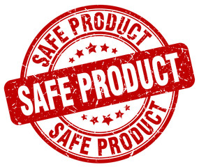 safe product red grunge stamp