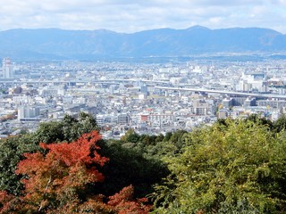 京都の街と山