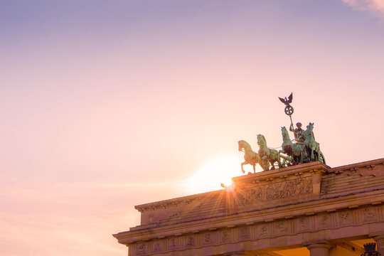 View of Brandenburg Gate with Quadriga against sky