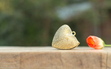 Hearts and red flower design for love, wedding and valentine's day background