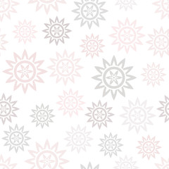 Seamless pattern with abstract flowers. Vector illustration.