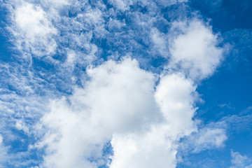 Sky and clouds bright blue 