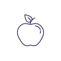 Apple line icon. Fruit, snack, dessert. Grocery concept. Vector illustration can be used for topics like food, diet, healthy eating