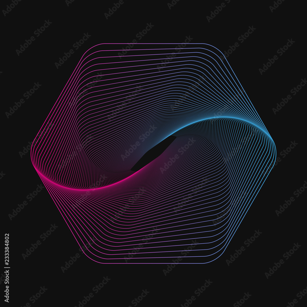 Poster random chaotic lines that creat real shapes. chaos pattern, abstract texture. order vs chaos concept