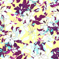 Beautiful seamless floral pattern background.