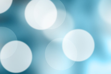 Blue blurred bokeh abstract for background