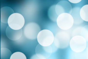 Blue blurred bokeh abstract for background
