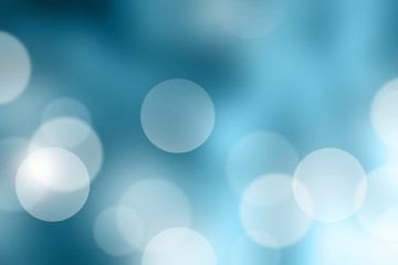 Blue blurred bokeh abstract for background
