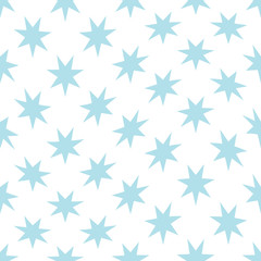 Seamless geometric star vector pattern. Retro design backdrop texture.
