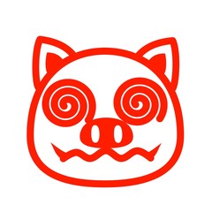 イノシシの顔アイコン