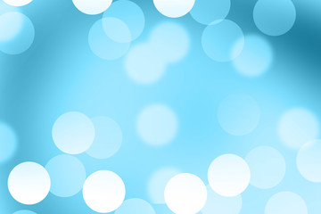 Blue blurred bokeh abstract for background