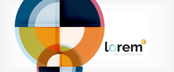 Obraz premium Circle abstract background, geometric modern design template