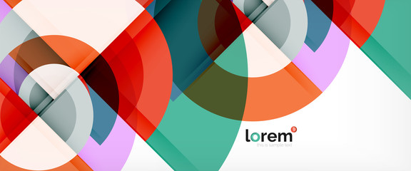 Obraz premium Circle abstract background, geometric modern design template