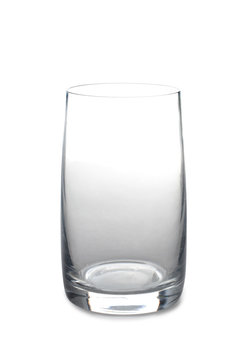 Vintage glass goblet for beer on white background