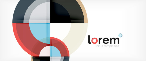 Obraz premium Circle abstract background, geometric modern design template