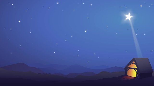Arriv&eacute;e des rois mages (plan large)