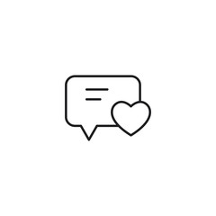 like comment line icon on white background
