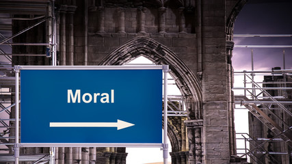 Obraz premium Schild 376 - Moral