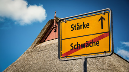 Fototapeta premium Schild 359 - Stärke