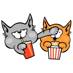 Смешные котики в кинотеатре
