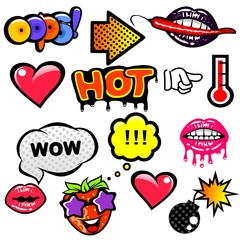 Векторный набор рисованных объектов, элементы дудл