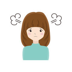 Obraz premium 怒っている女性