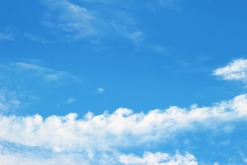 Naklejka na ściany i meble Beautiful white clouds with blue sky.