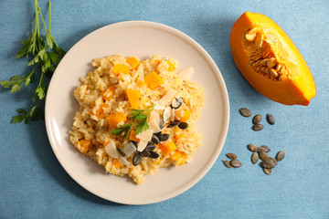 pumpkin risotto and parmesan