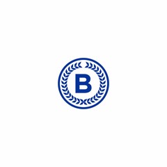 Abc Letter Initial on Ornament Circle Logo Vector