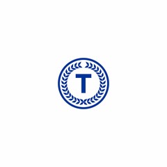 Abc Letter Initial on Ornament Circle Logo Vector