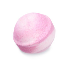 Bath bomb on white background. Spa product
