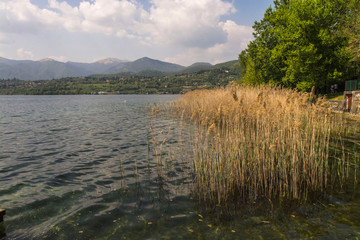 Pusiano lake , panorama , Italy
