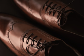 Elegant men's brown shoes