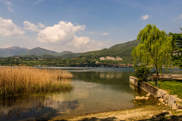 Pusiano lake , panorama , Italy