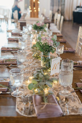 table with flowers