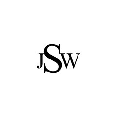 SW Initial Letter Logo Vector - obrazy, fototapety, plakaty