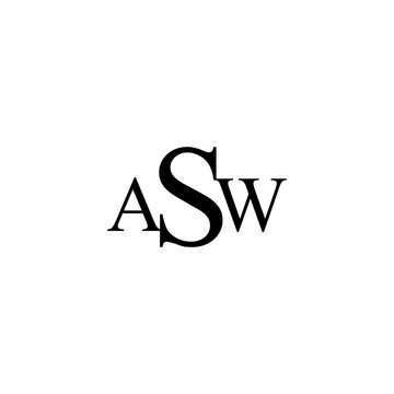 SW Initial Letter Logo Vector