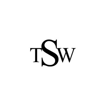 SW Initial Letter Logo Vector