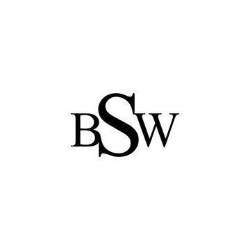 SW Initial Letter Logo Vector