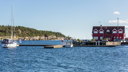 Fototapeta premium sailboats at the coast of Norway